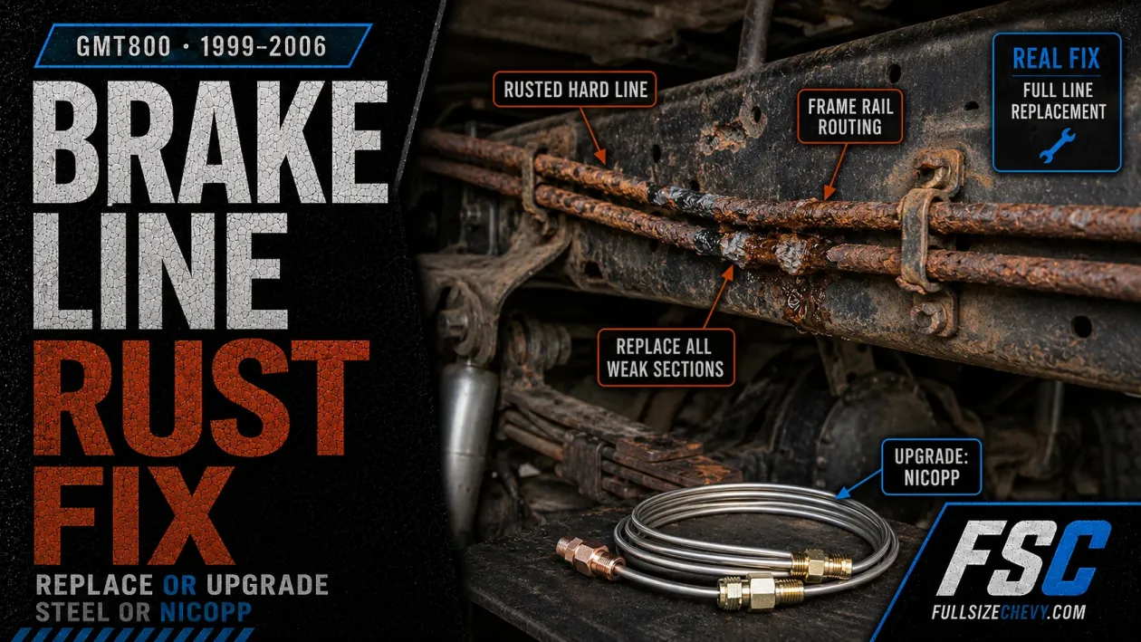 GMT800 Rusted Brake Lines: Replacement & Upgrade Options (1999–2006)