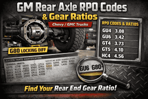 GM Rear Axle RPO Codes – Gear Ratios (Chevy / GMC Trucks)